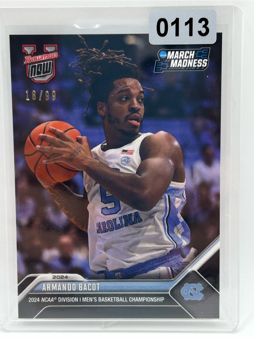 Armando Bacot Numbered Bowman NOW 2024 March Madness Basketball 🏀 North Carolina